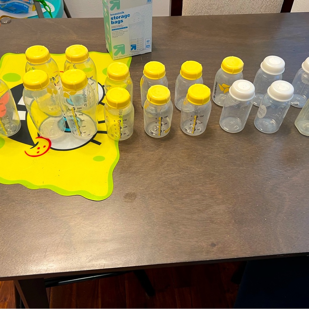 Plastic Milk Storage Bottles and Bags